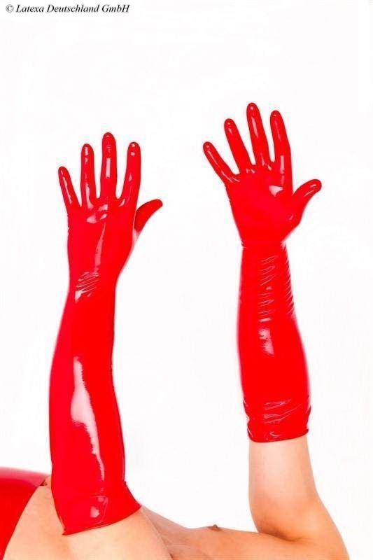 Elbow-Length Gloves, Thick Latex 1108M-06